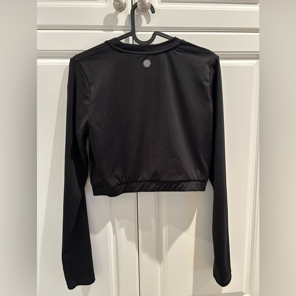 Sommer Ray Black Long Sleeve Crop Top Size Large - Picture 4 of 4